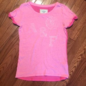 Abercrombie and Fitch pink printed tee